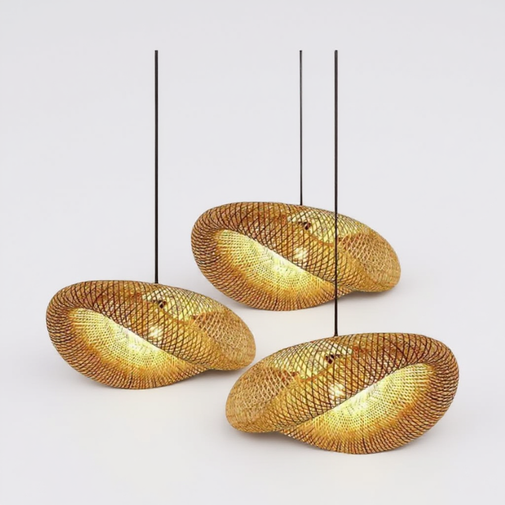Luminária Pendente de Bambu