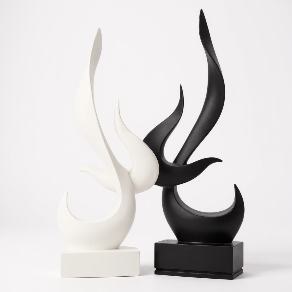 Escultura Abstrata Chamas