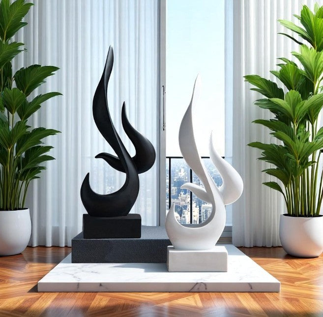 Escultura Abstrata Chamas